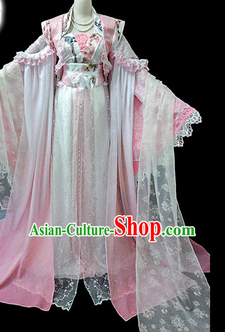 Pink Ancient China Princess Garment Traditional Costumes High Quality Chinese National Costumes and Accessories Complete Set for Women