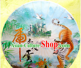 Traditional Rainproof Handmade Chinese Oil Paper Umbrellas China Dance Umbrella Stage Performance Umbrella Dancing Props