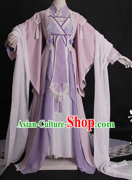 Chinese Hanfu Hakama Traditional Dress Quju Supreme Chinese Costume Ancient Chinese Costume Complete Set