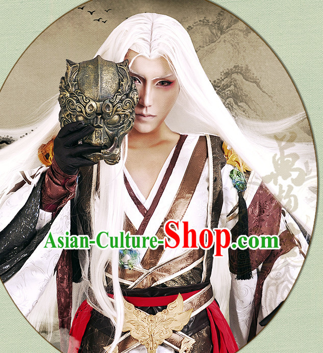 Chinese Swordsman Hanfu Robe Knight Clothing Handmade Bjd Dress Opera Costume Drama Costumes Complete Set