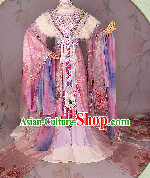 Chinese Princess Hanfu Robe Clothing Handmade Bjd Dress Opera Costume Drama Costumes Complete Set
