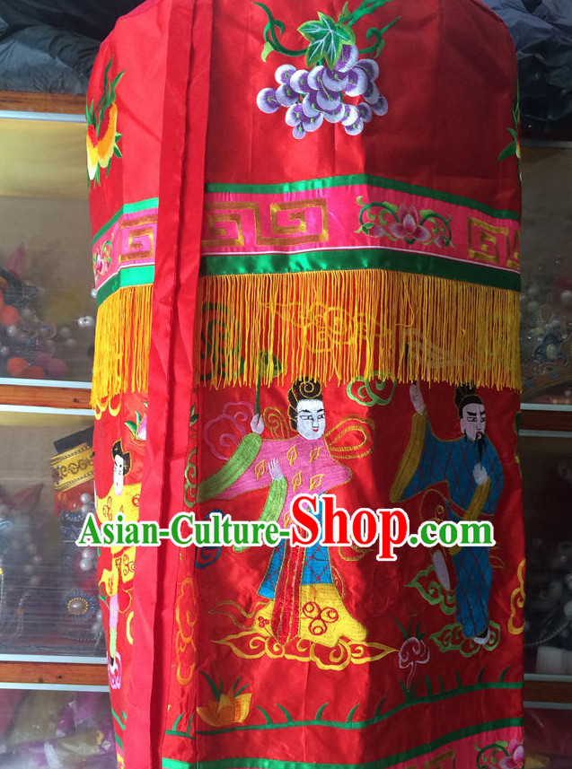 China Beijing Opera Embroidered Stage Performance Umbrellas Props