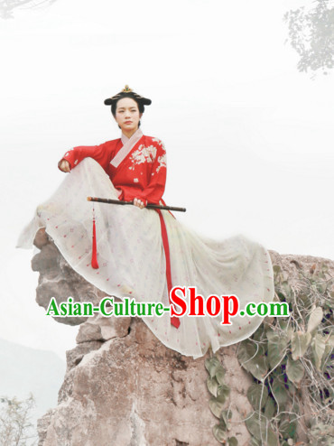 Chinese Ancient Ming Dynasty Clothing Han Fu Suit Complete Set for Women