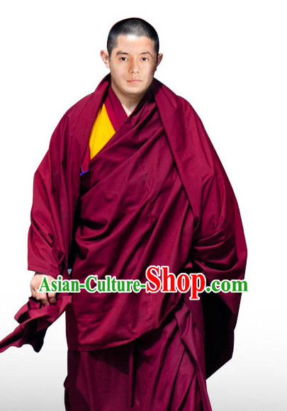 Tibetan Monk Shawl Clothing Complete Set for Men