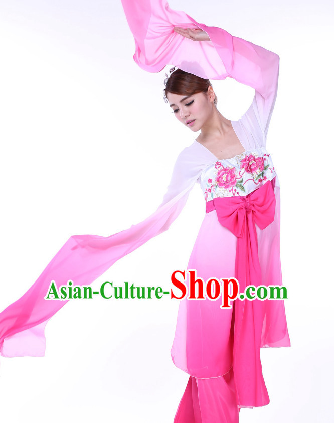 Chinese Water Sleeves Dance Costume Ribbon Dance Costumes Fan Dance Dancer Dancing Dresses for Women
