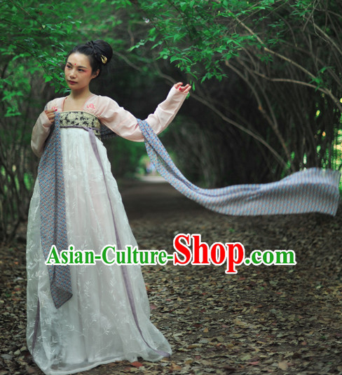 Chinese Clothes Classical Dance Drama Performance Hanfu Chinese Hakama Traditional Dress Quju Supreme Ancient Chinese Costume Complete Set