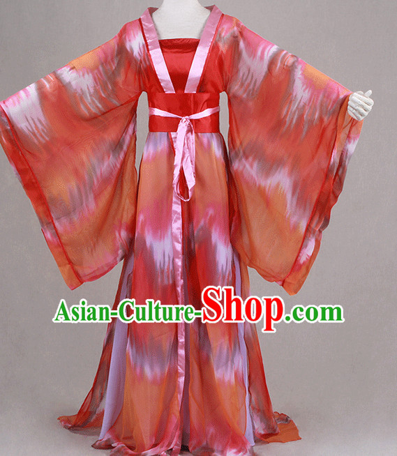 Traditional Chinese Ancient Clothing Han Fu Dresses Beijing Classical China Clothing for Girls