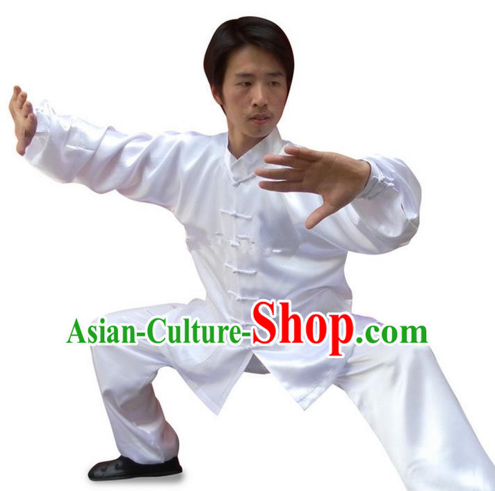 Traditional Chinese Wudang Uniform Taoist Uniform Changeable Silk Priest Frock Kungfu Kung Fu Clothing Clothes Pants Slant Opening Shirt Supplies Wu Gong Outfits, Chinese Tang Suit Wushu Clothing Tai Chi Suits Uniforms for Men