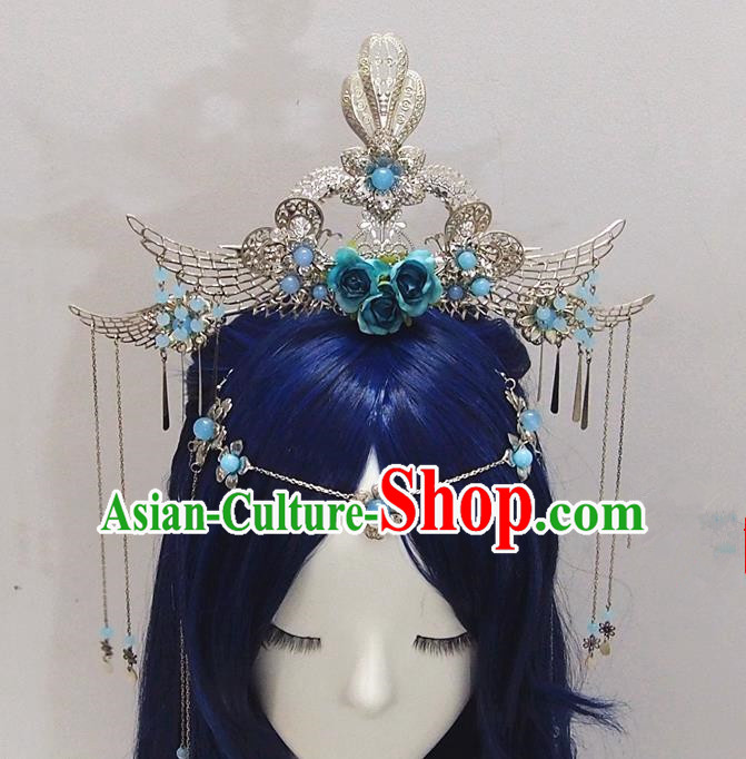 Traditional Chinese Ancient Jewelry Accessories, Ancient Chinese Imperial Princess Wedding Hair Step Shake Phoenix Coronet, China Wedding Bride Hairpin for Women