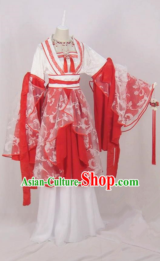 Traditional Chinese Ancient Princess Costumes, Chinese Tang Dynasty Imperial Princess Clothes Complete Set for Women