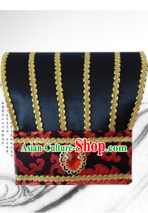 Ancient Chinese Play Property Head Wear Chinese Traditional Style Emperor Hat Officials Tiara Han Fu Head Wearing