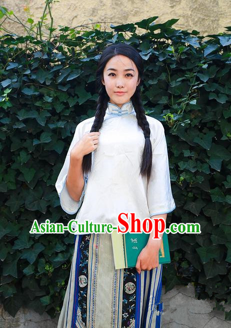 Traditional Classic Women Clothing, Traditional Classic Chinese Republic Of China Silk Satin Jacquard Cotton Chinese Plate Buttons Jacket