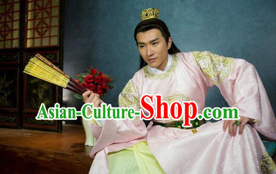 Traditional Chinese Costume Chinese Ancient Royal Nobility Men Dress, Ming Dynasty Prince Dragon Robe Costume for Men