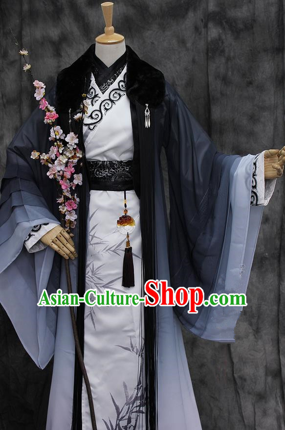 Chinese Ancient Cosplay Costumes Chinese Traditional Embroidered Clothes Ancient Chinese Cosplay Swordsman Knight Costume Complete