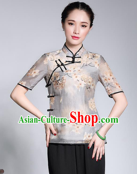 Traditional Chinese National Costume Qipao Upper Outer Garment, China Tang Suit Chirpaur Shirt Cheongsam Blouse for Women