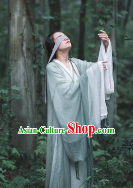Asian China Jin Dynasty Princess Costume Complete Set, Traditional Ancient Chinese Elegant Hanfu Clothing for Women