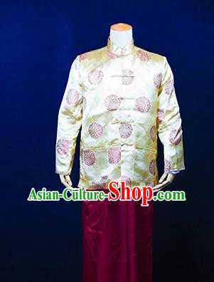 Traditional Ancient Chinese Manchu Prince Costume, Asian Chinese Republic of China Qing Dynasty Clothing for Men