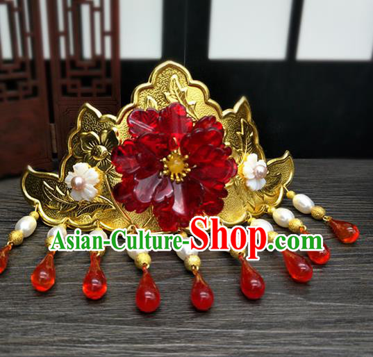 Traditional Handmade Chinese Ancient Classical Hair Accessories Bride Wedding Phoenix Coronet, Hair Jewellery, Hair Fascinators Hairpins for Women