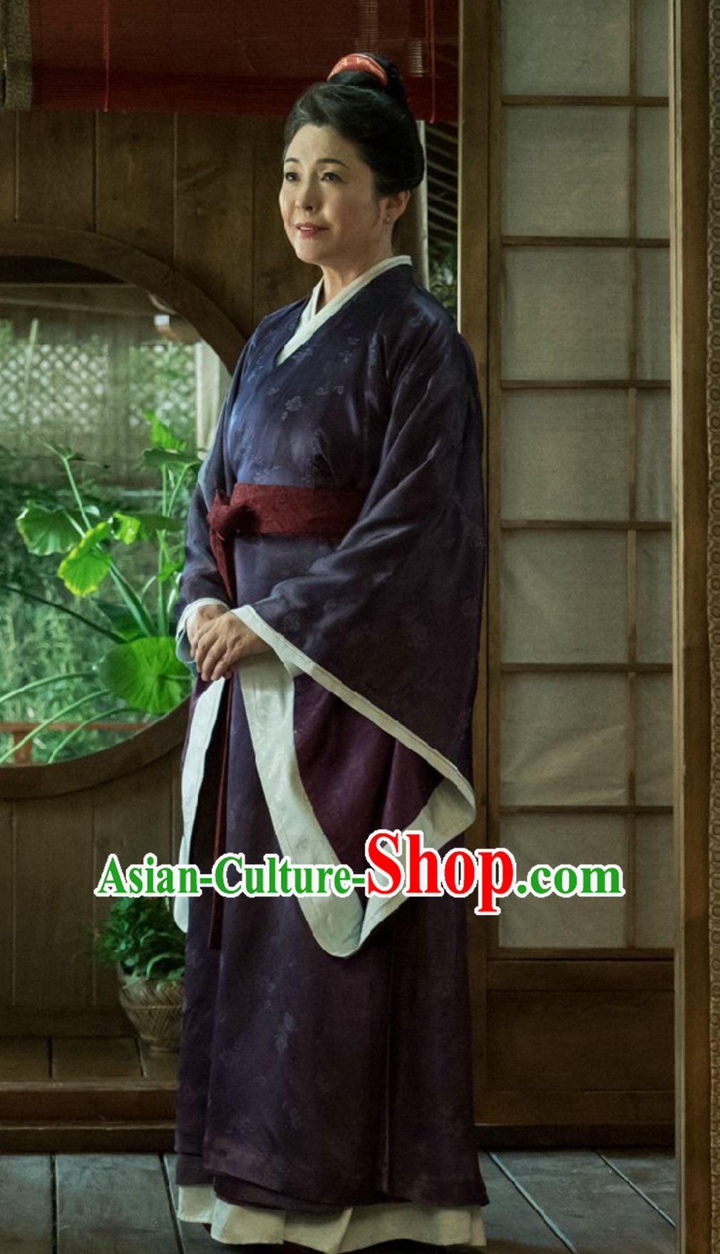 Ancient Chinese Tang Dynasty Housewife Clothing Complete Set for Women