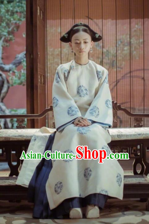 Story of Yanxi Palace Traditional Ancient Chinese Qing Dynasty Palace Lady Costume, Chinese Manchu Lady Imperial Consort Clothing for Women