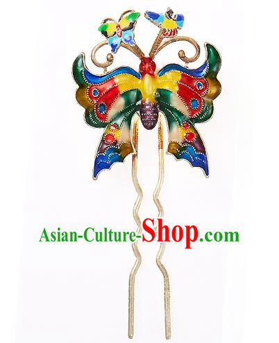 Korean National Wedding Hair Accessories Bride Butterfly Hairpins, Korean Hanbok Fashion Palace Hair Clasp for Women