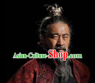 Chinese Ancient Opera Han Dynasty Chancellor Whiskers Mustache, Traditional Chinese Beijing Opera Old Men Full Beard for Men