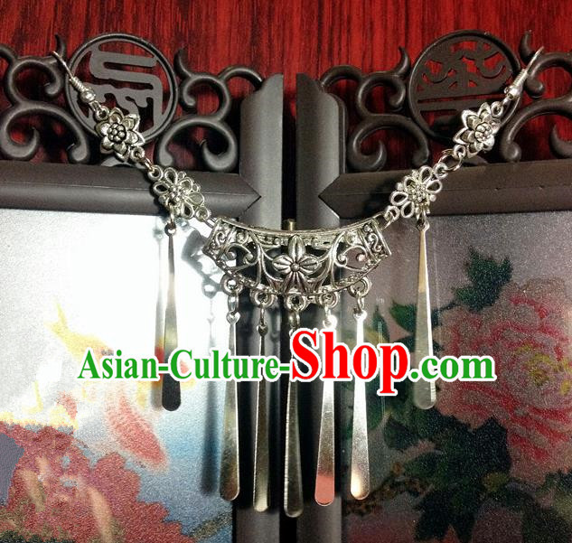 Traditional Chinese Ancient Classical Hair Accessories Forehead Ornament Hair Clasp Bride Step Shake Hairpins for Women