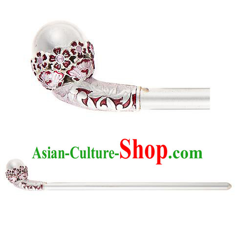 Traditional Korean Hair Accessories Bride Crystal Hairpins, Asian Korean Fashion Headwear Pearls Hair Clip for Women