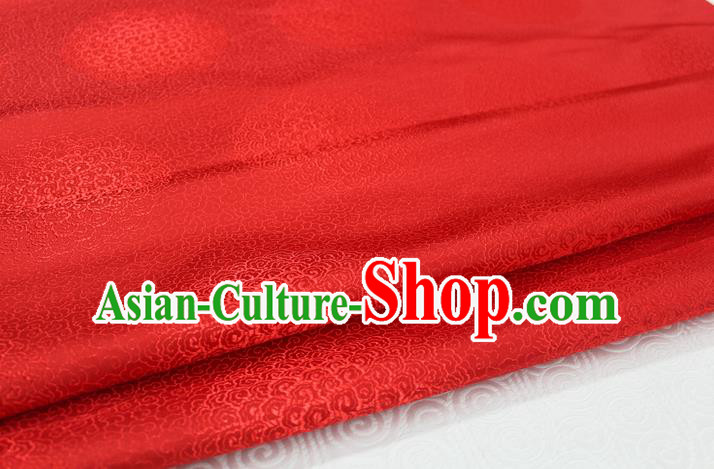 Chinese Traditional Royal Palace Mongolian Robe Red Brocade Cheongsam Fabric, Chinese Ancient Costume Satin Hanfu Tang Suit Material