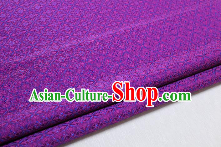 Chinese Traditional Ancient Costume Palace Pattern Cheongsam Curtain Purple Brocade Tang Suit Fabric Hanfu Material