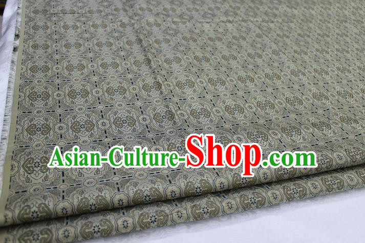Chinese Traditional Ancient Costume Palace Pattern Mongolian Robe Bronze Brocade Tang Suit Satin Fabric Hanfu Material