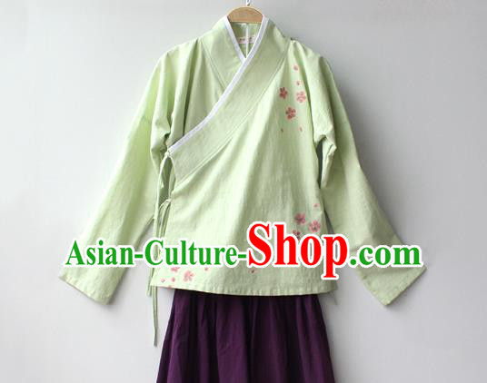 Traditional Chinese Ancient Ming Dynasty Princess Hanfu Costume Embroidered Blouse for Women