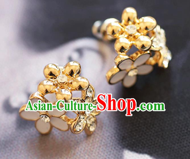 Chinese Traditional Bride Jewelry Accessories Earrings Princess Wedding Flowers Eardrop for Women