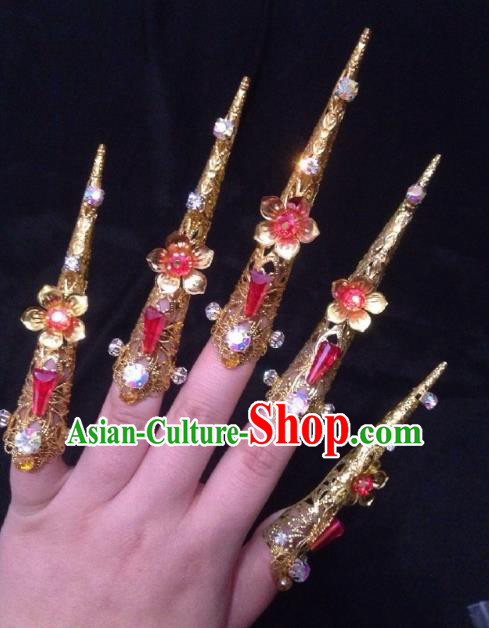 Chinese Traditional Wedding Finger Accessories Ancient Princess Nail Wrap for Women
