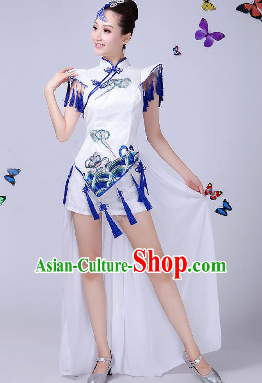 Traditional Chinese Modern Dance Opening Dance Clothing Chorus Jazz Dance Embroidered Costume for Women