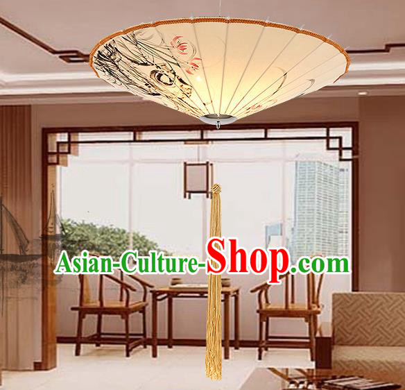 Traditional Chinese Handmade Painting Orchid Palace Lantern China Ceiling Palace Lamp