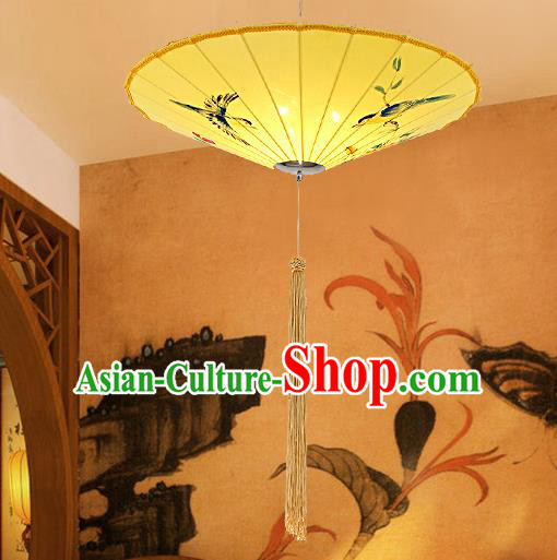 Traditional Chinese Handmade Painting Flowers Birds Palace Lantern China Ceiling Palace Lamp