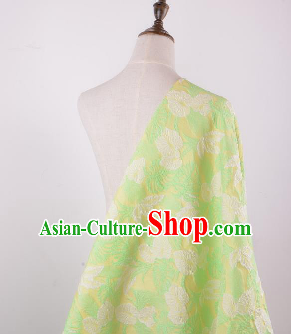 Chinese Traditional Costume Royal Palace Jacquard Weave Green Brocade Fabric, Chinese Ancient Clothing Drapery Hanfu Cheongsam Material