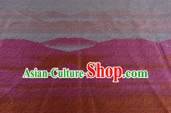 Chinese Traditional Costume Royal Palace Ink Painting Pattern Pink Brocade Fabric, Chinese Ancient Clothing Drapery Hanfu Cheongsam Material