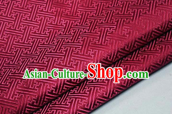 Chinese Traditional Costume Royal Palace Pattern Mongolian Robe Red Brocade Fabric, Chinese Ancient Clothing Drapery Hanfu Cheongsam Material