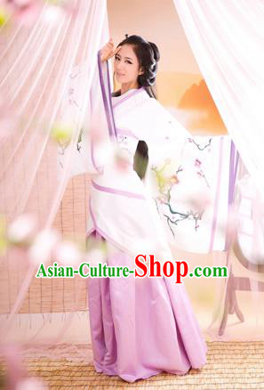 Traditional Ancient Chinese Imperial Princess Costume, Chinese Han Dynasty Plum Blossom Dress, Cosplay Chinese Imperial Embroidered Clothing for Women