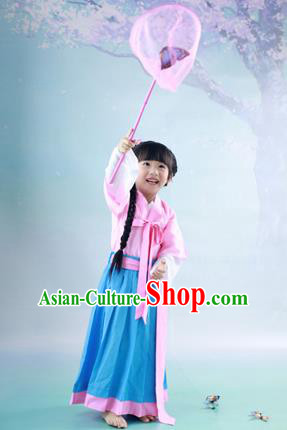 Traditional Ancient Chinese Imperial Princess Children Costume, Chinese Tang Dynasty Little Girl Dress, Cosplay Chinese Princess Hanfu Clothing for Kids