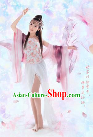 Traditional Ancient Chinese Sexy Female Dance Costume, Hanfu Clothing Chinese Tang Dynasty Bellyband Clothing for Women