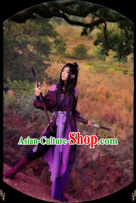Traditional Asian Chinese Ancient Palace Princess Costume, Elegant Hanfu Swordsman Dress, Chinese Imperial Princess Embroidered Clothing, Chinese Fairy Princess Empress Queen Cosplay Costumes for Women