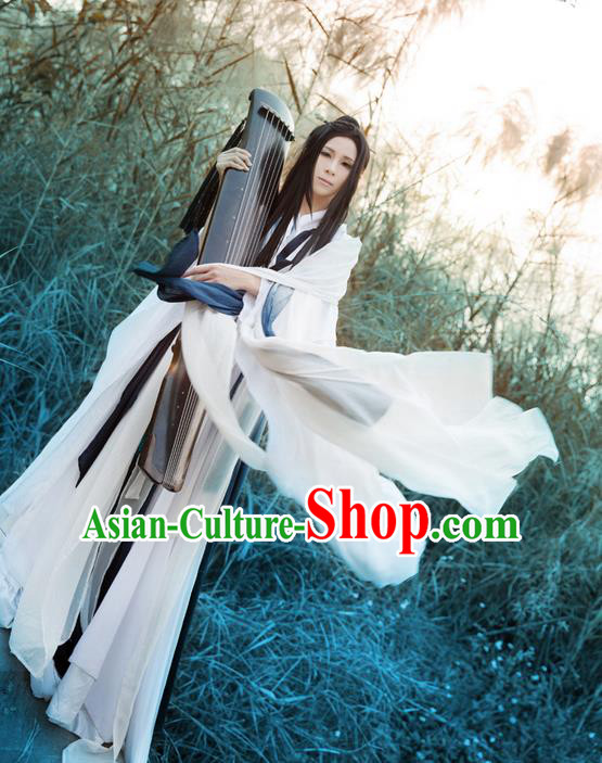 Traditional Asian Chinese Nobility Childe Costume, Elegant Hanfu Ink Painting Dress, Chinese Imperial Prince Cosplay Costumes for Men