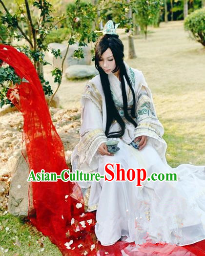Traditional Asian Chinese Ancient Nobility Childe Costume, Elegant Hanfu Dress, Chinese Imperial Emperor Embroidered Clothing, Chinese Cosplay Prince Costumes for Men