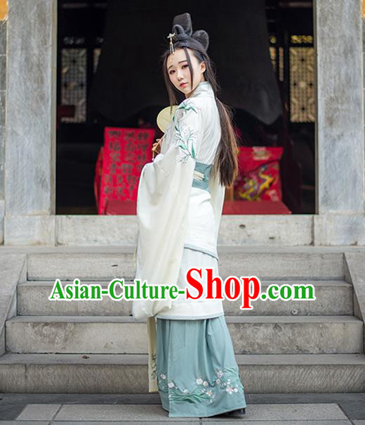 Traditional Ancient Chinese Imperial Consort Costume, Elegant Hanfu Clothing Chinese Han Dynasty Imperial Empress Embroidered Clothing for Women
