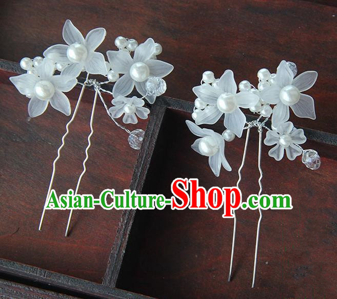 Traditional Handmade Chinese Ancient Princess Classical Accessories Jewellery Pearl Hair Sticks Hair Claws, Hair Fascinators Hairpins for Women