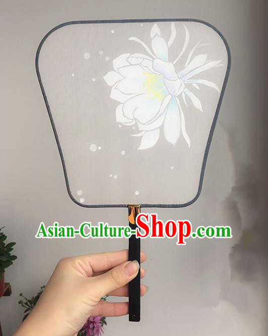 Traditional Handmade Ancient Chinese Tang Dynasty Imperial Princess Painting Palace Lady Hanfu Silk Fan for Women