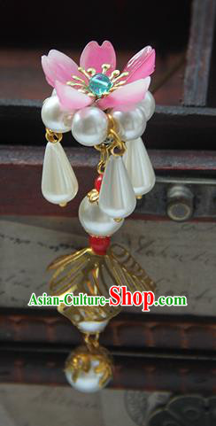 Traditional Handmade Chinese Ancient Princess Classical Hanfu Accessories Jewellery Pearl Flowers Hair Sticks Hair Step Shake, Tassel Hair Fascinators Hairpins for Women